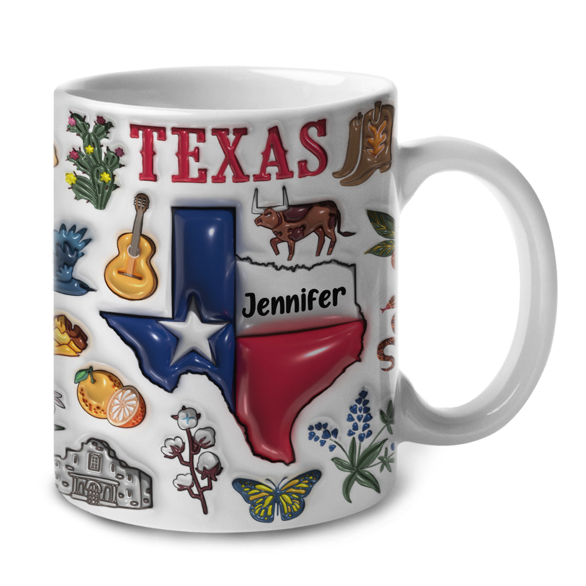 Custom Texas Coffee Mug Cup With Your Name