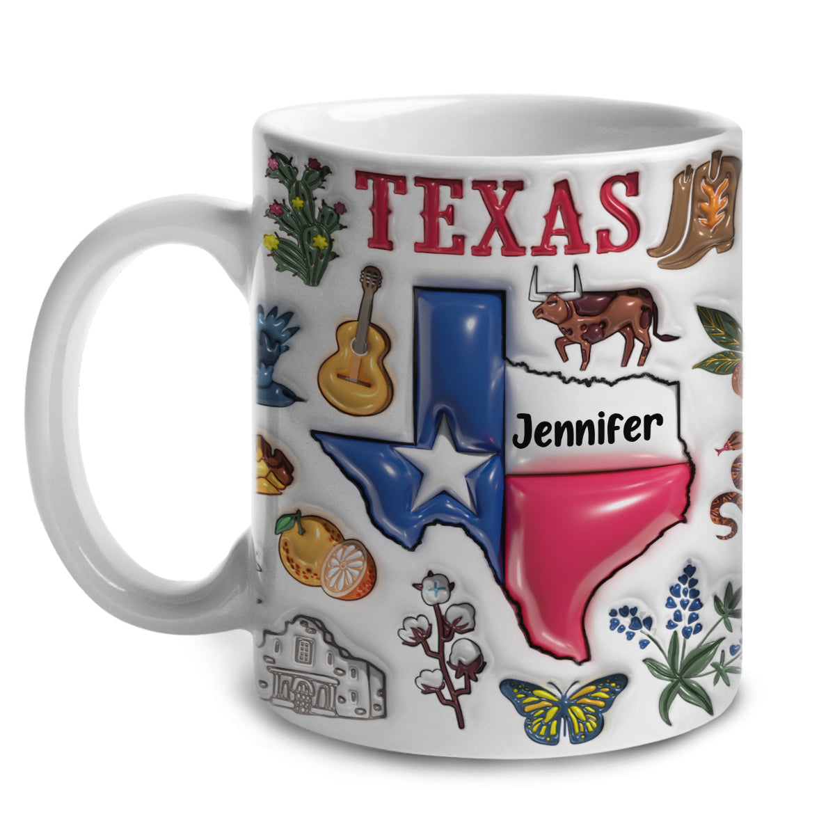 Custom Texas Coffee Mug Cup With Your Name
