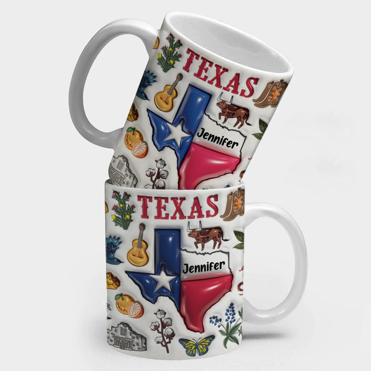 Custom Texas Coffee Mug Cup With Your Name