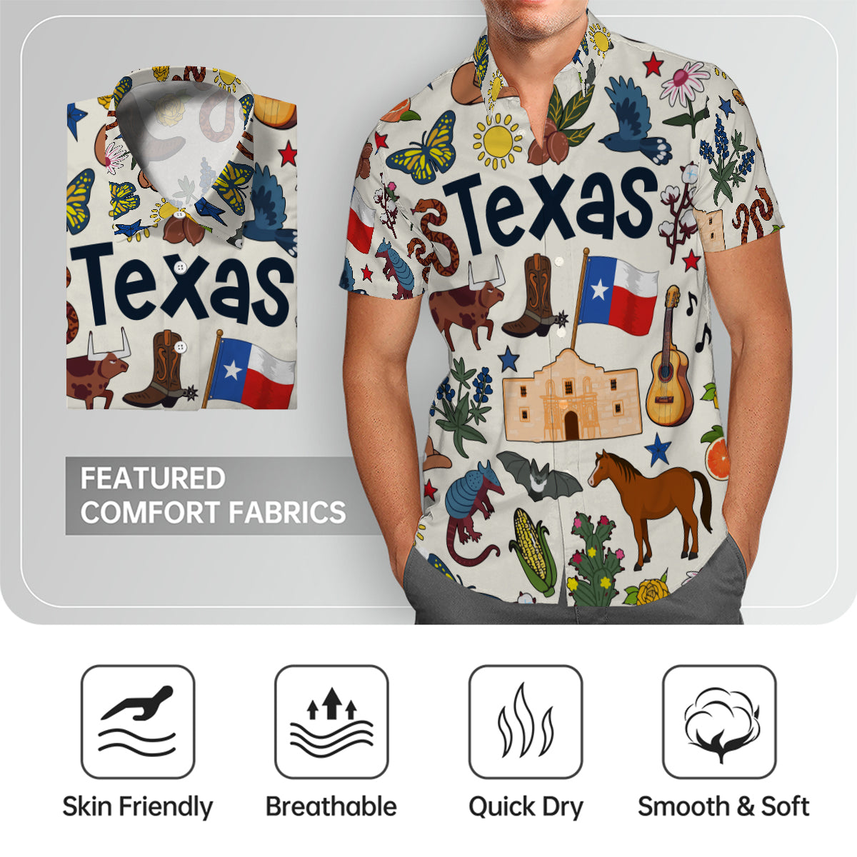 Texas Hawaiian Shirt For Vacation And Travel Lovers