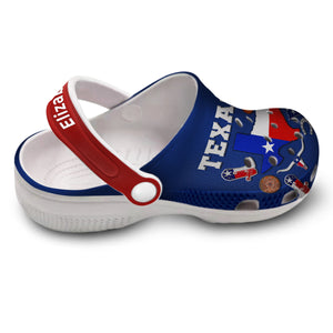 Texas State Flag Symbols Personalized Clogs Shoes
