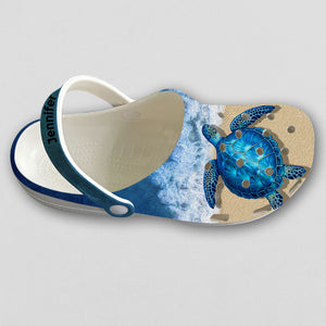 Turtle On The Beach Personalized Clogs Shoes