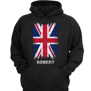 UK Flag Personalized T-shirt With Symbols