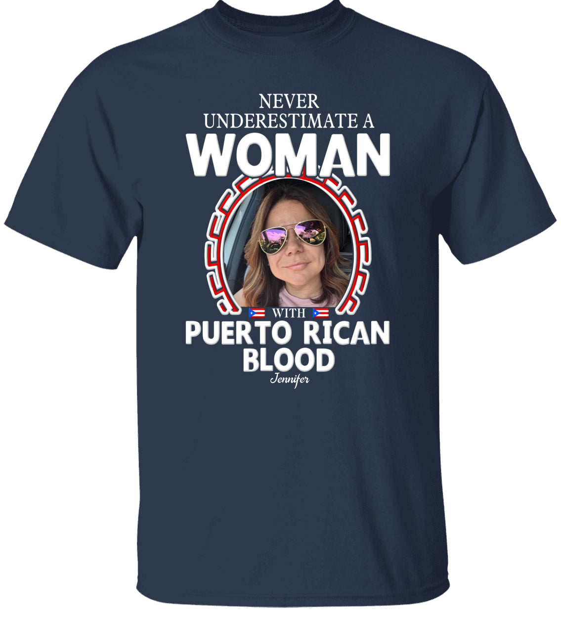 Custom Puerto Rico Blood T-shirt With Photo And Name