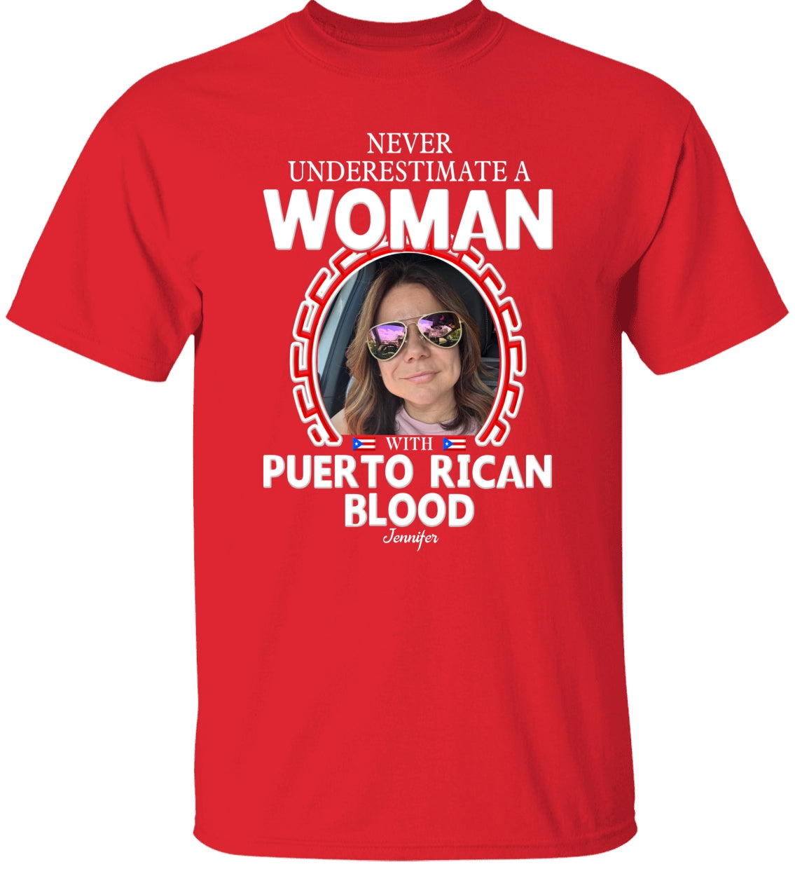 Custom Puerto Rico Blood T-shirt With Photo And Name