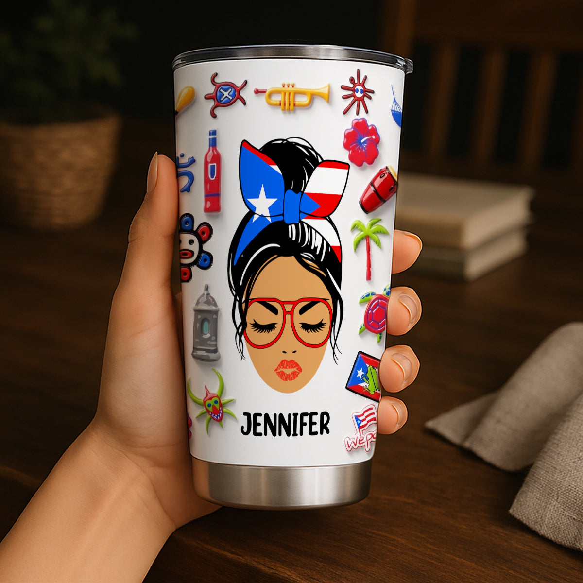 Custom Boricua Tumbler With Funny Quotes