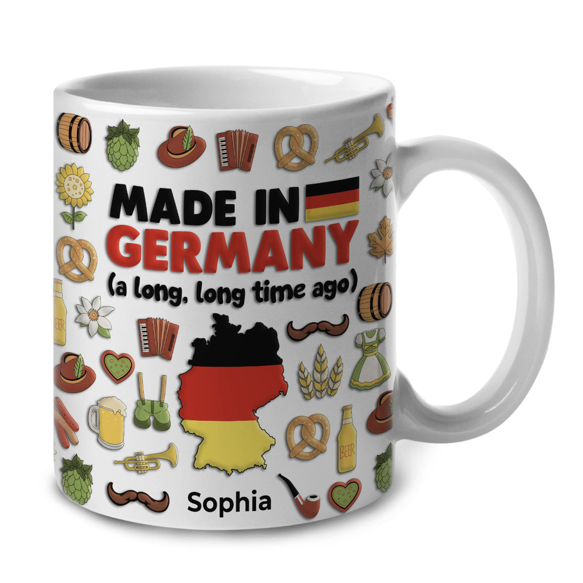 Made In Germany A Long Long Time Ago Mug And Your Name