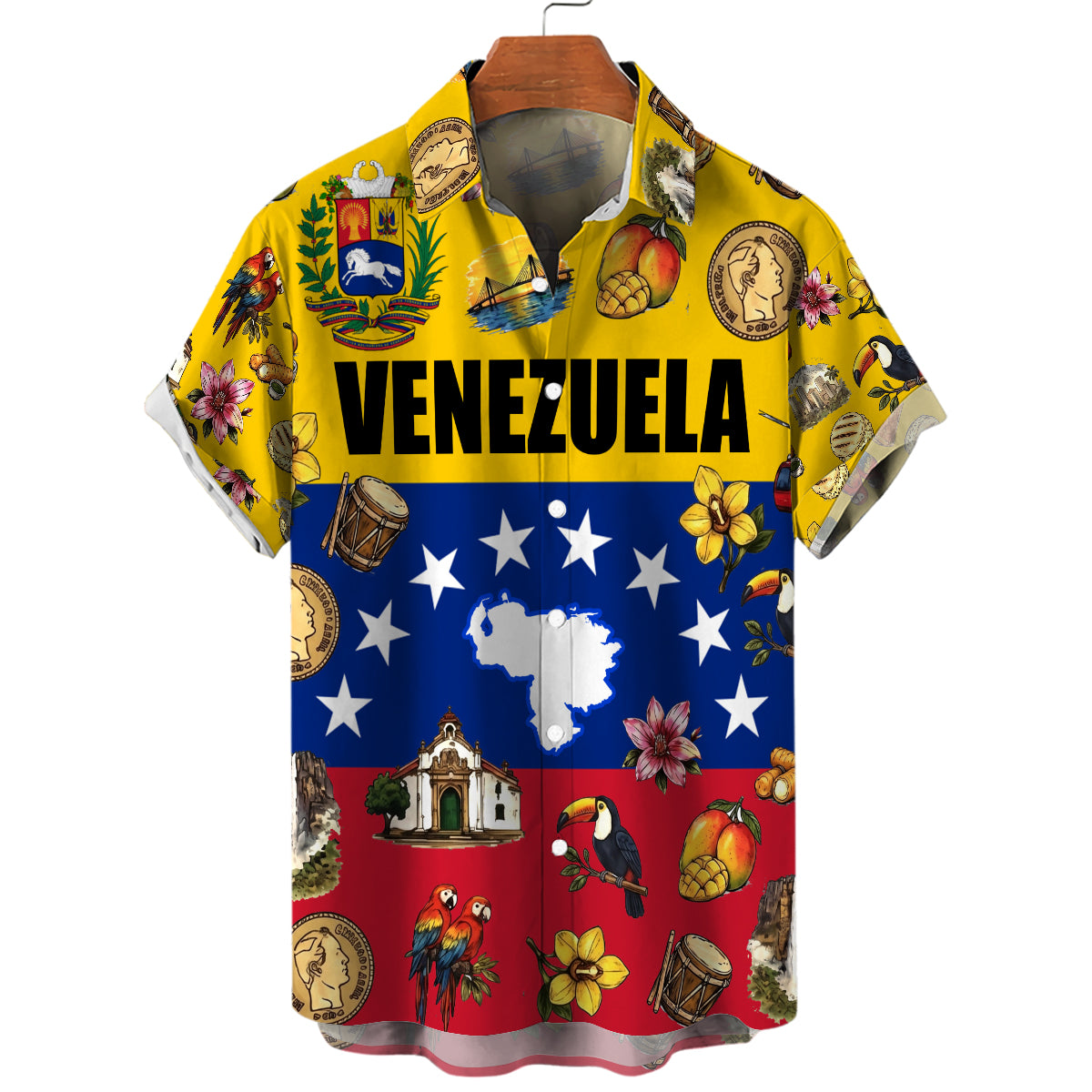 Venezuela Flag, Symbols Hawaiian Shirt For Venezuelan
