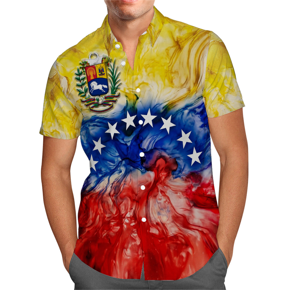 Venezuela Hawaiian Shirt With Flag Colorful