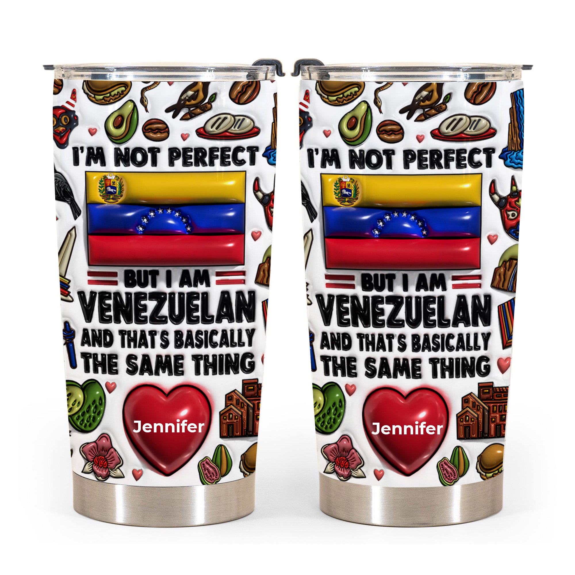 I'm Not Perfect But I'm Venezuelan Personalized Tumbler