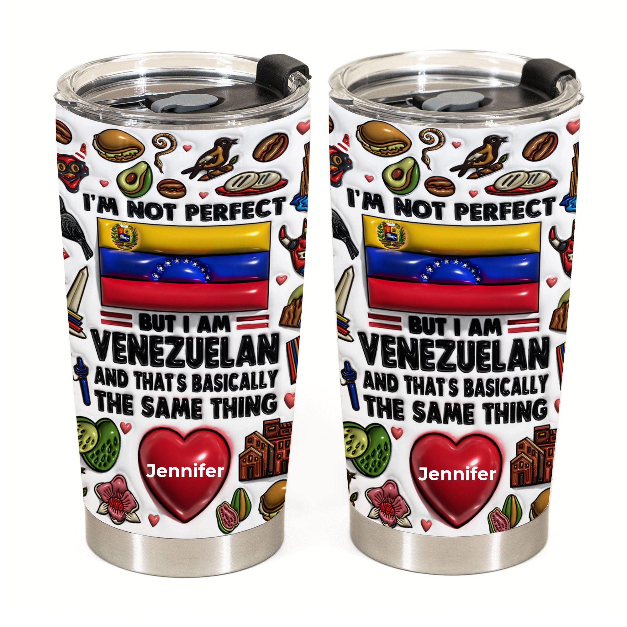 I'm Not Perfect But I'm Venezuelan Personalized Tumbler