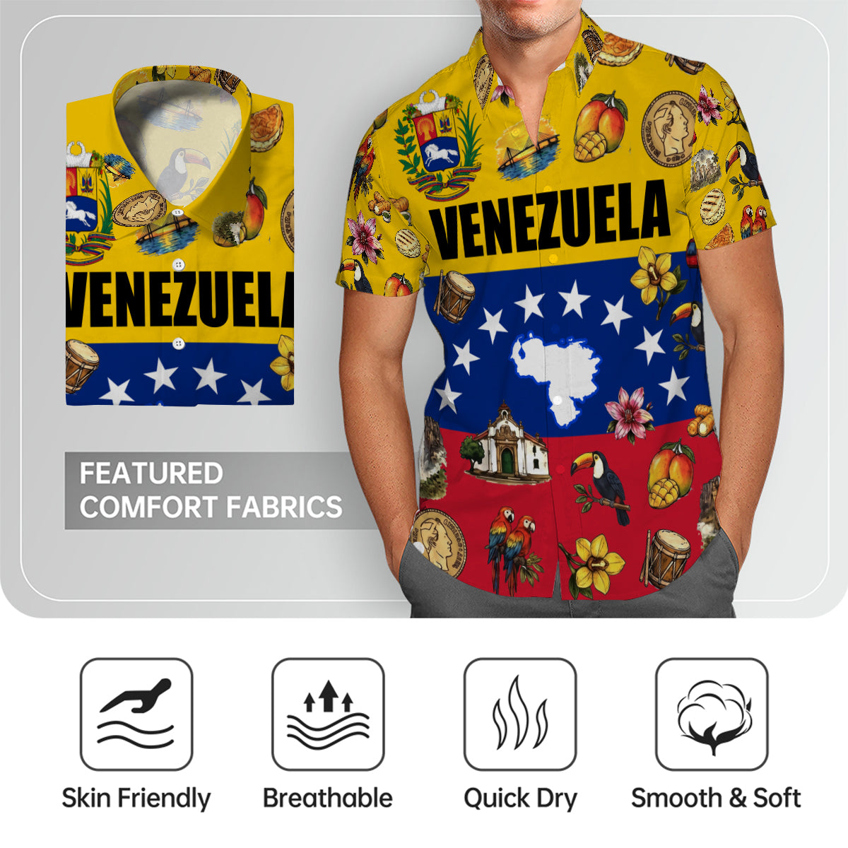 Venezuela Flag, Symbols Hawaiian Shirt For Venezuelan