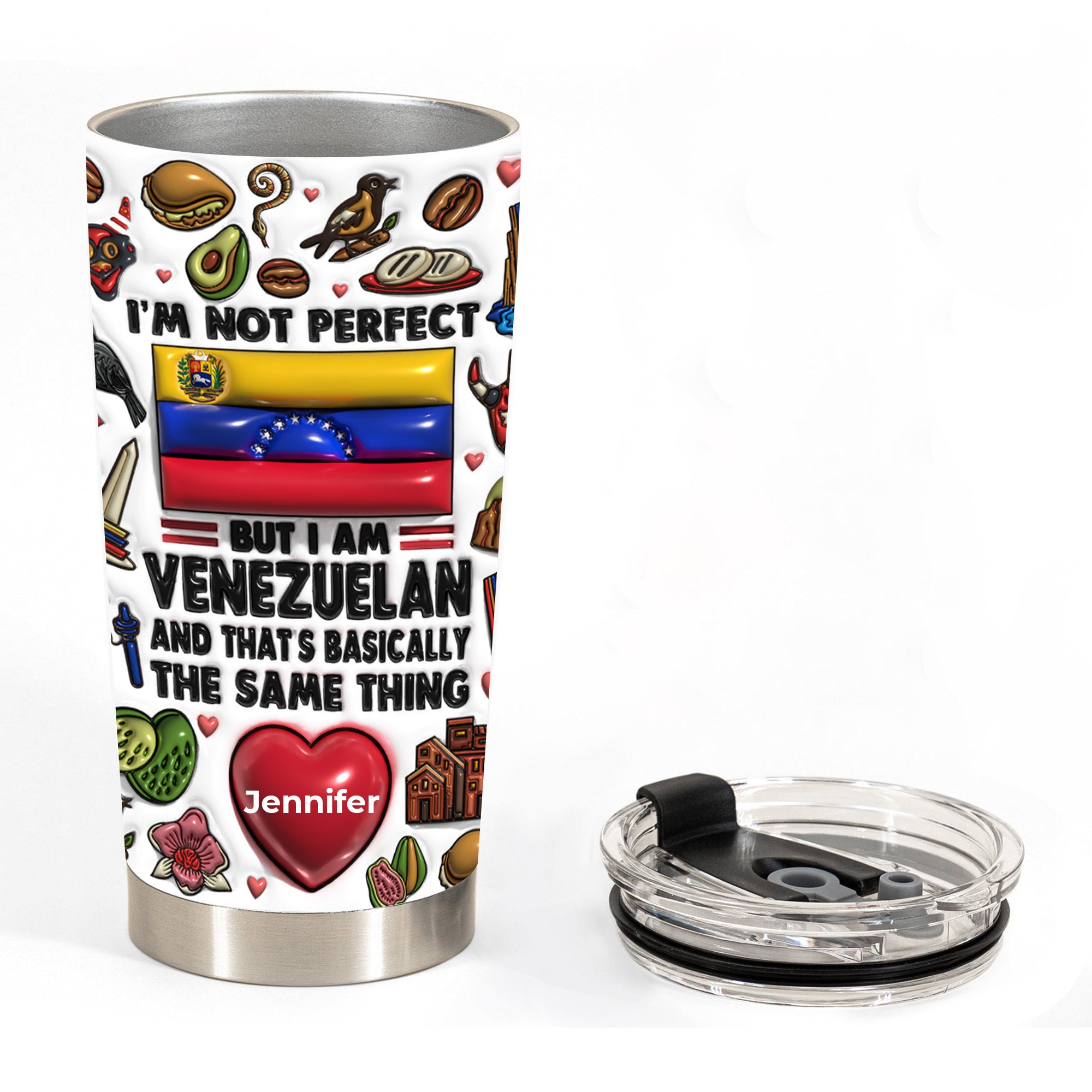 I'm Not Perfect But I'm Venezuelan Personalized Tumbler