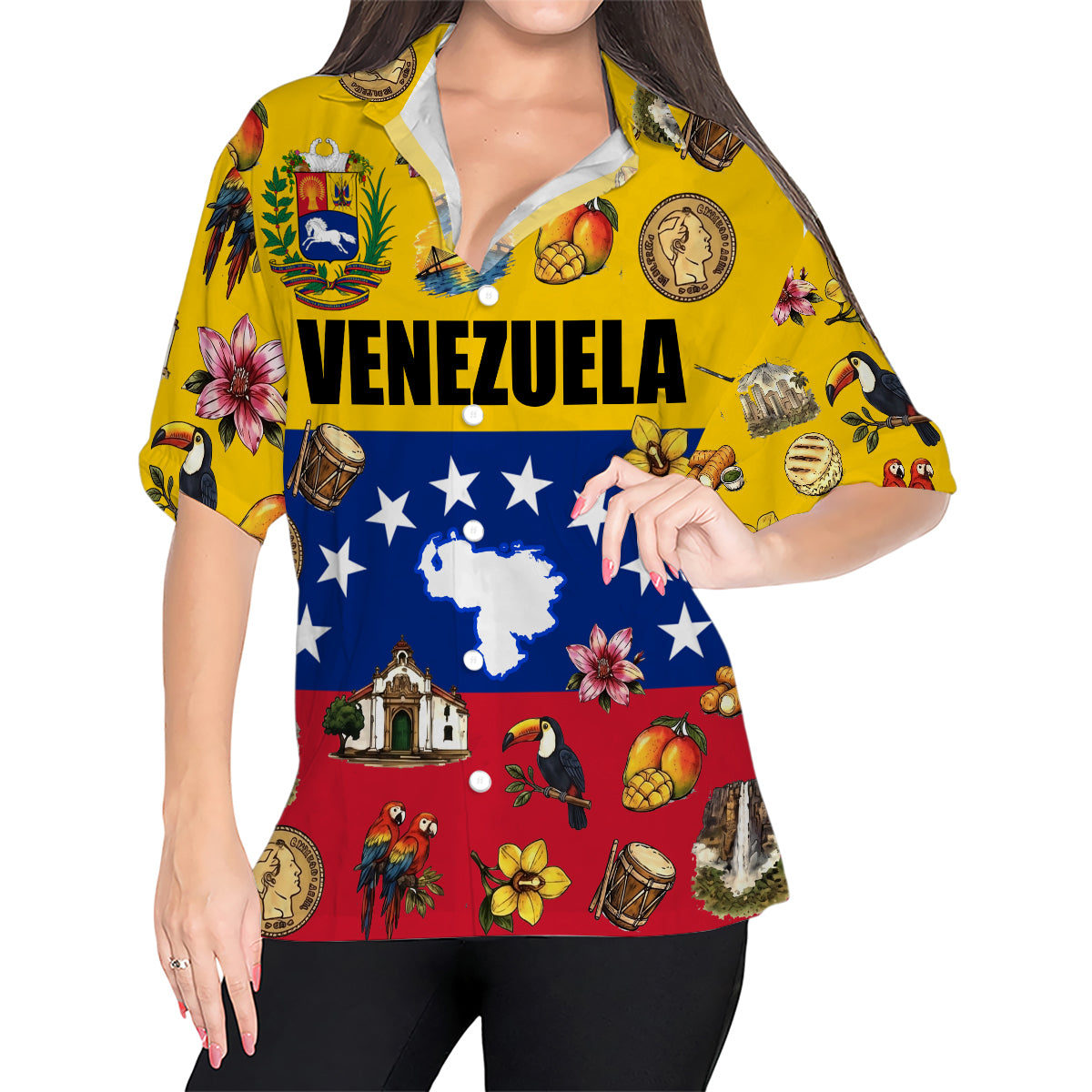 Venezuela Flag, Symbols Hawaiian Shirt For Venezuelan