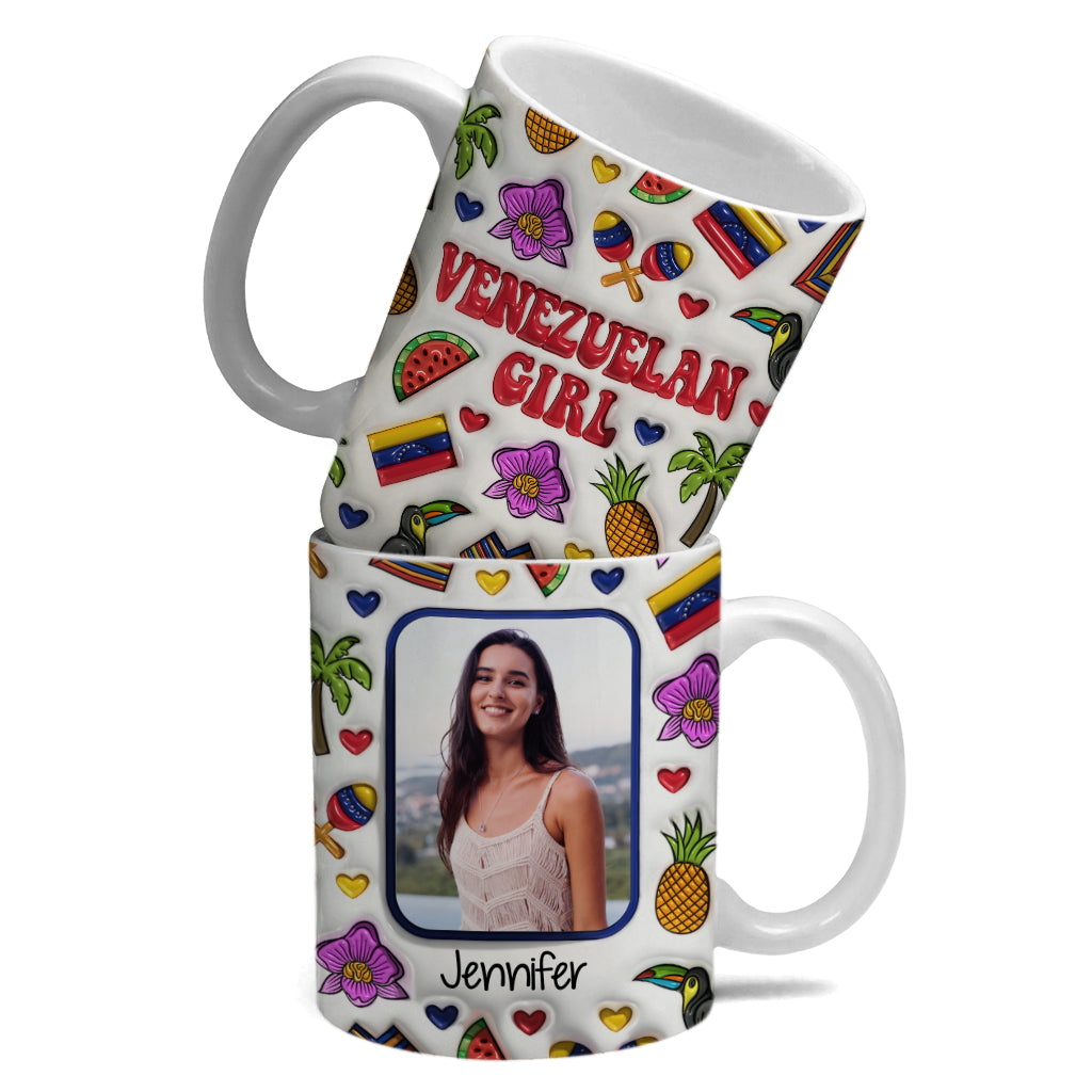Custom Venezuelan Girl Coffee Mug Cup With Your Photo