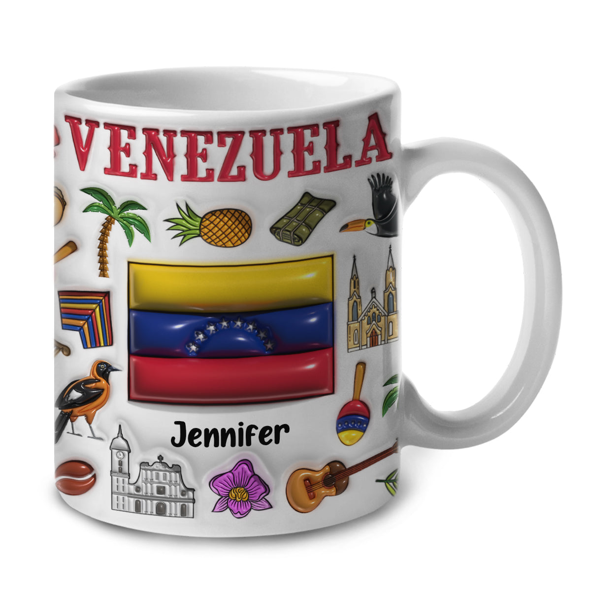 Custom Venezuela Coffee Mug Cup With Your Name v2