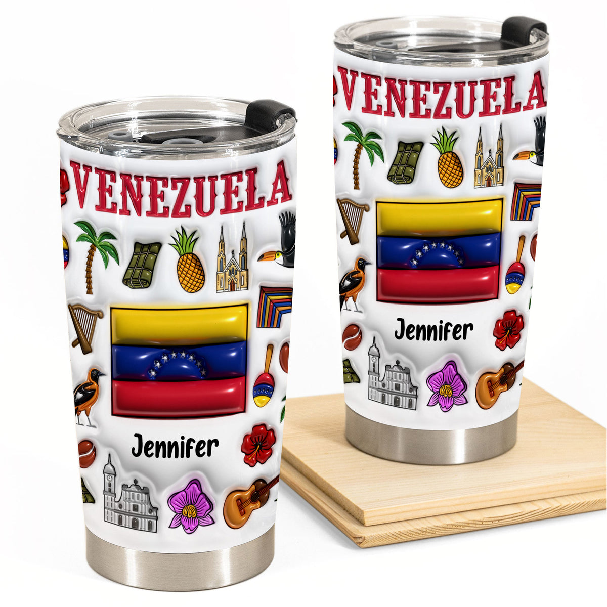 Custom Venezuela Tumbler Cup With Your Name