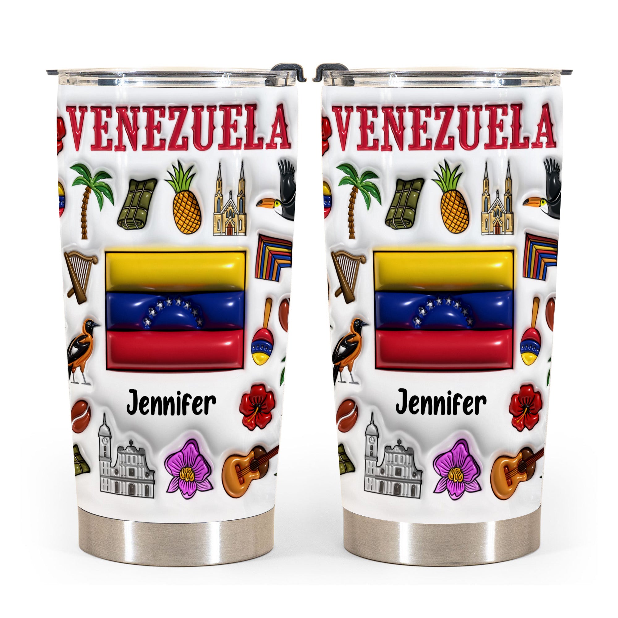 Custom Venezuela Tumbler Cup With Your Name