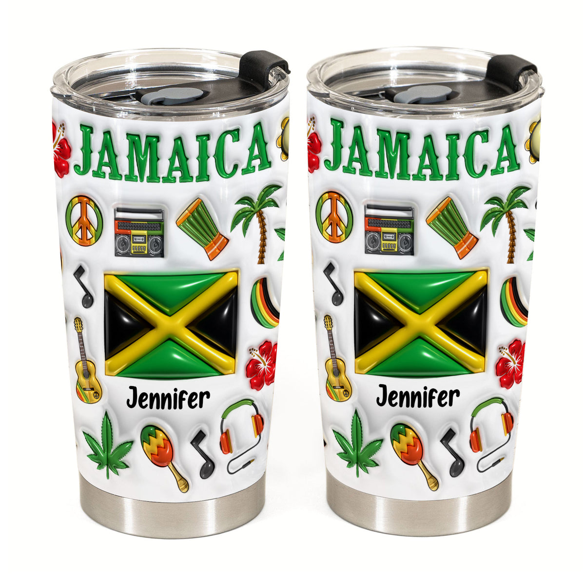 Custom Jamaica Tumbler Cup With Your Name