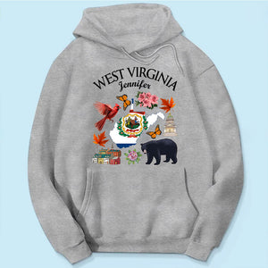 Customized West Virginia T-shirt With Symbols And Name