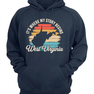 West Virginia It's Where My Story Begins T-shirt Vintage Retro