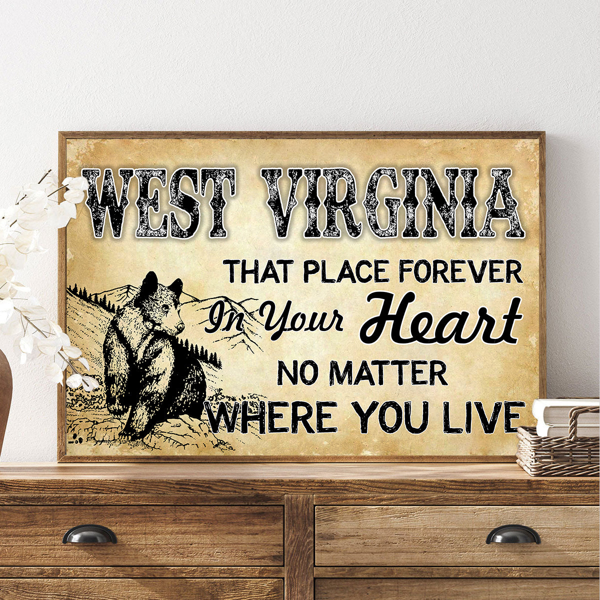 West Virginia That Place Forever In Your Heart Horizontal Poster