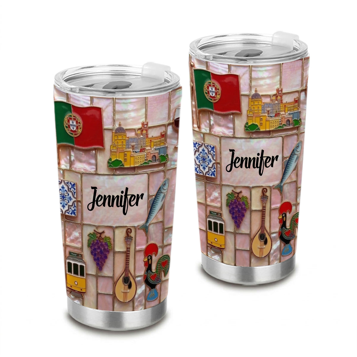Custom Portugal Tumbler With Beautiful Symbols