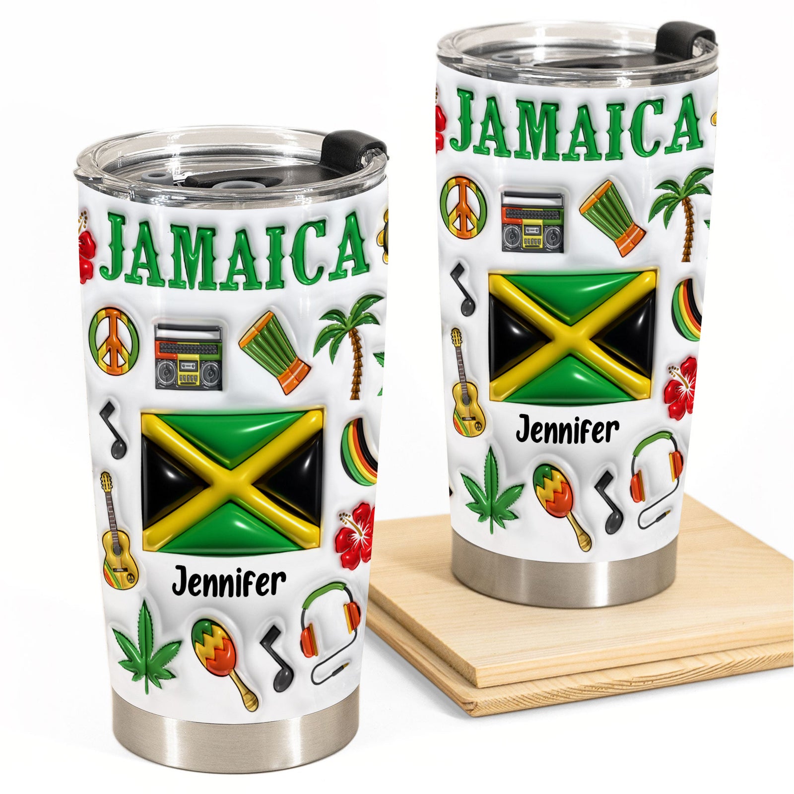 Custom Jamaica Tumbler Cup With Your Name