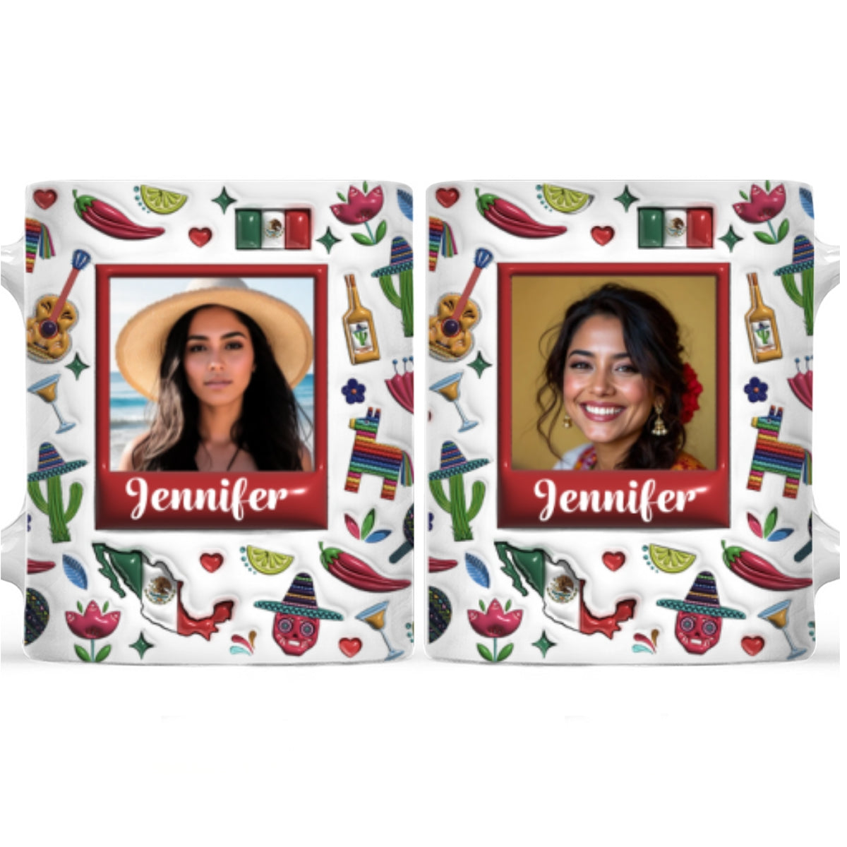 Custom Mexico Coffee Mug, Photo, Name