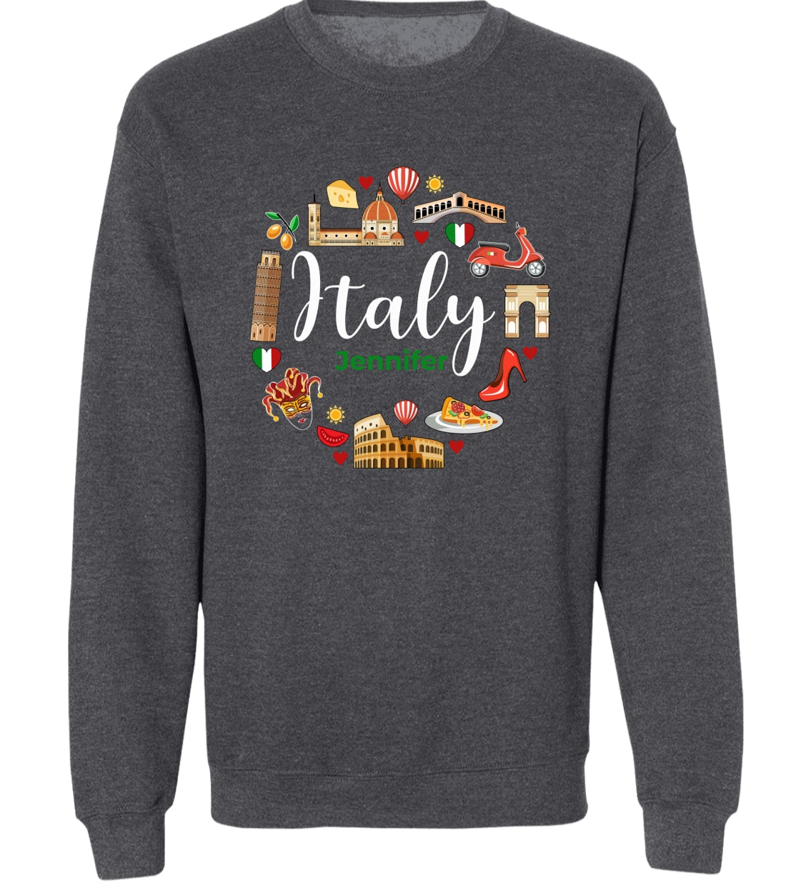 Custom Italy Italia T-shirt With Circle Symbols