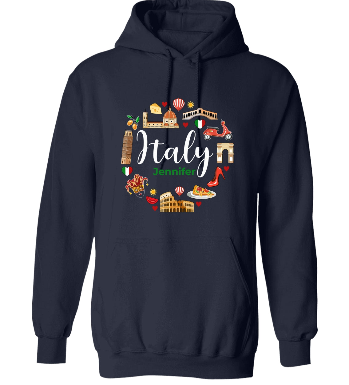 Custom Italy Italia T-shirt With Circle Symbols