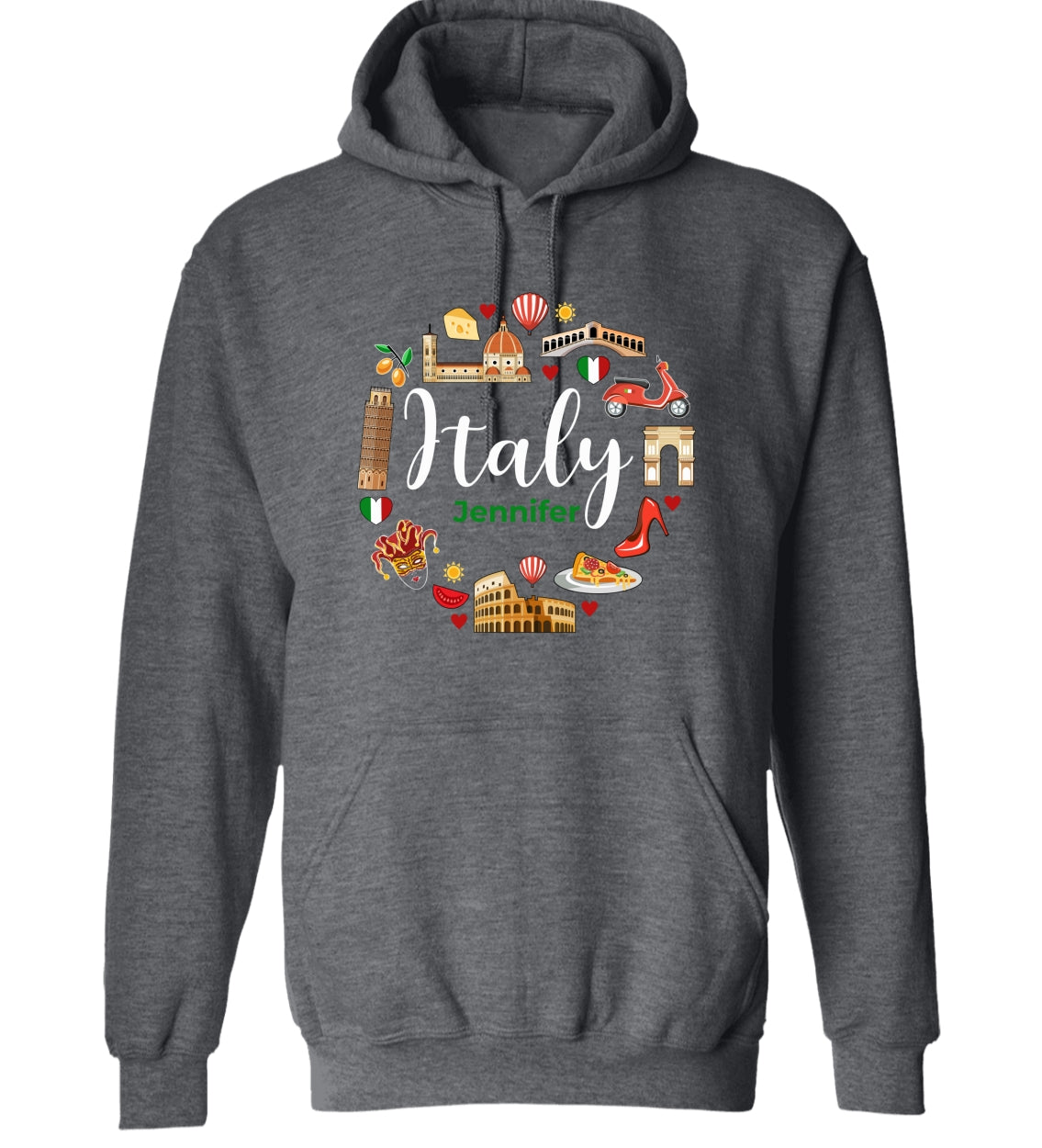 Custom Italy Italia T-shirt With Circle Symbols