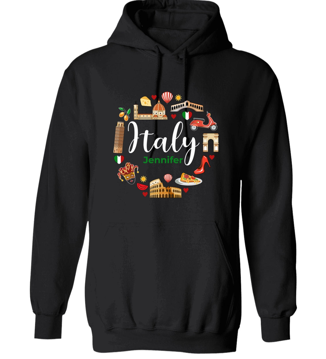 Custom Italy Italia T-shirt With Circle Symbols