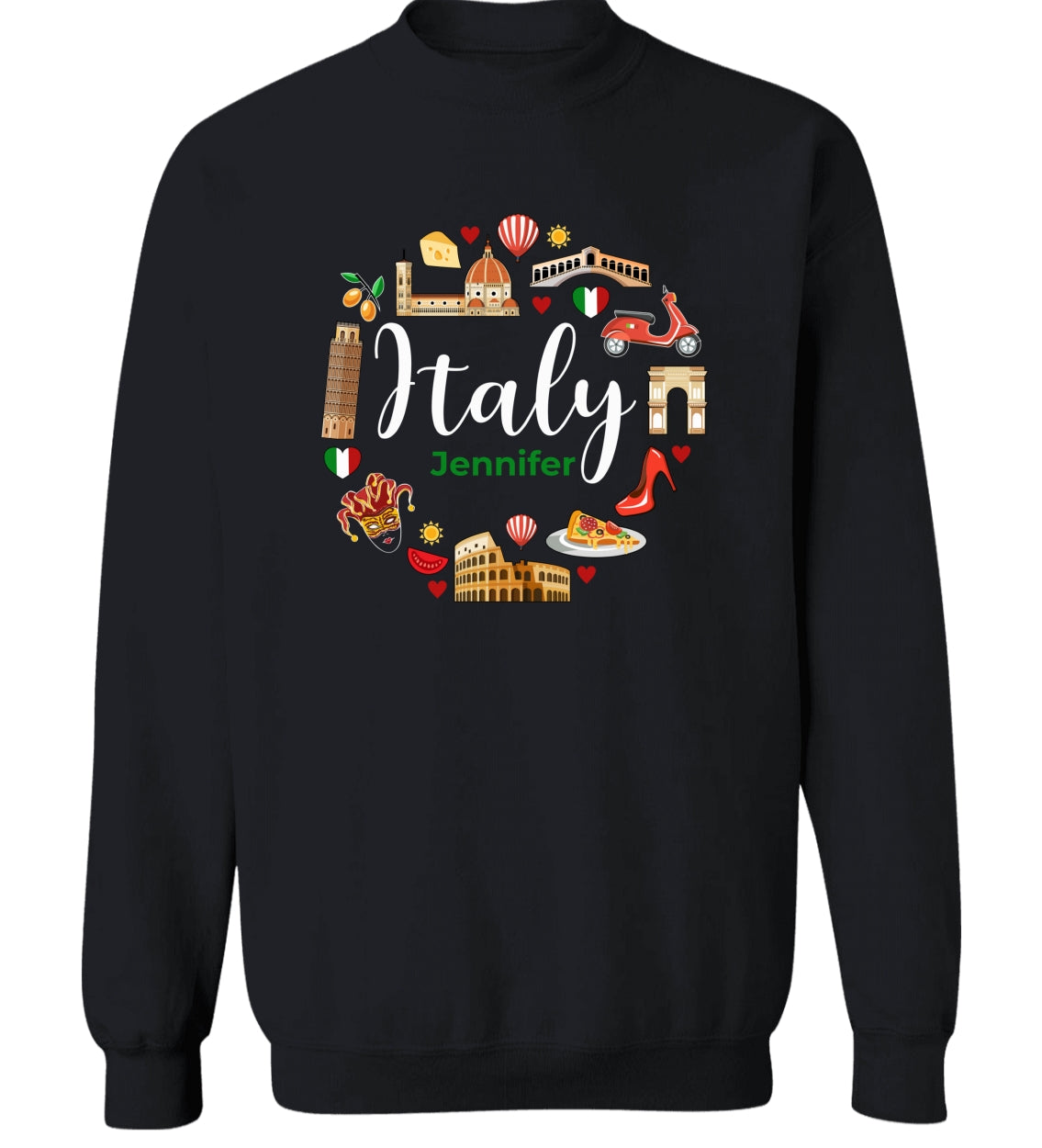 Custom Italy Italia T-shirt With Circle Symbols