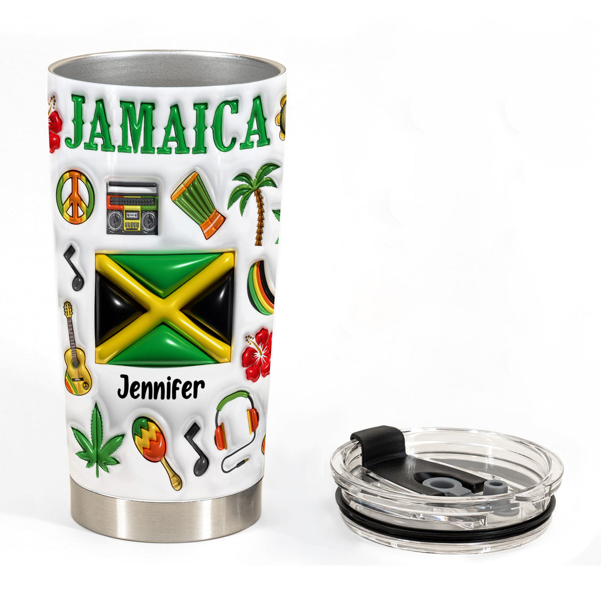 Custom Jamaica Tumbler Cup With Your Name