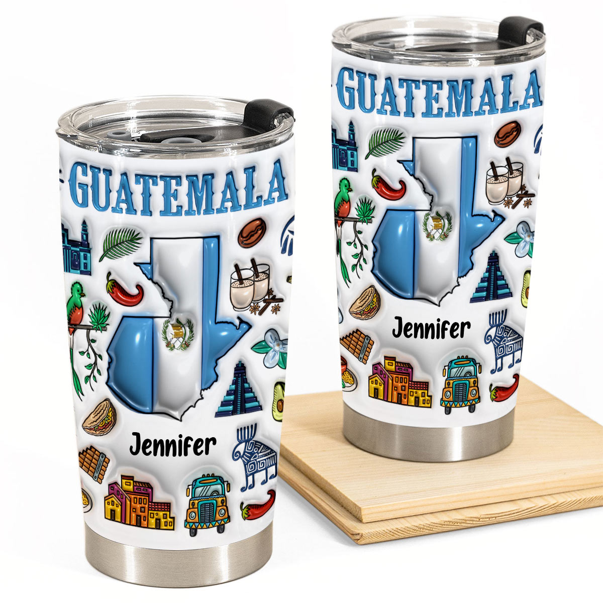 Custom Guatemala Tumbler Cup With Your Name