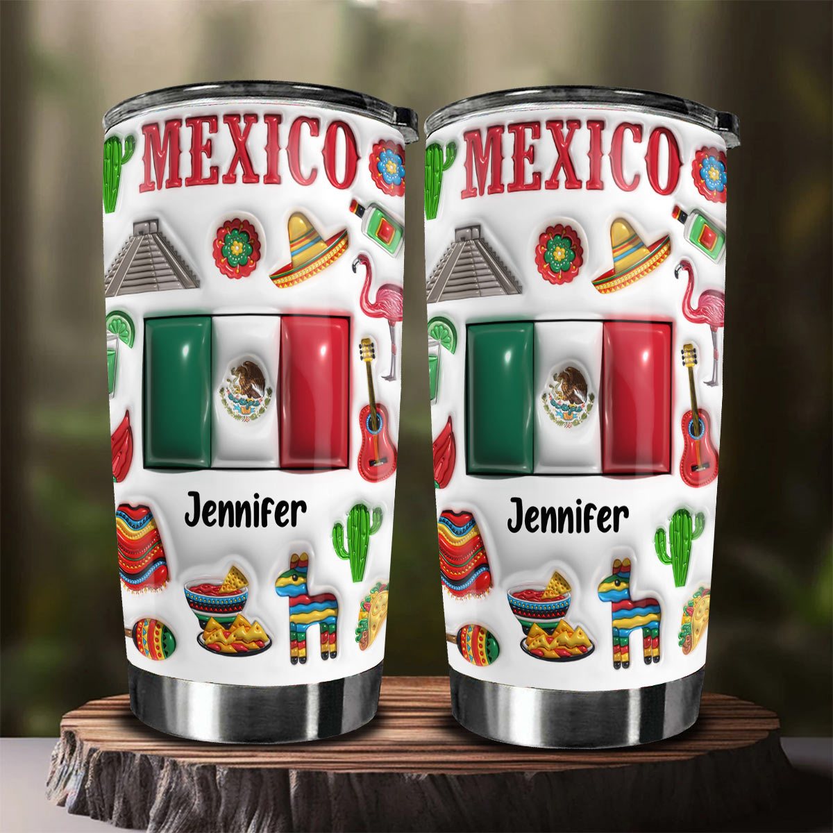 Custom Mexico Tumbler Cup With Your Name