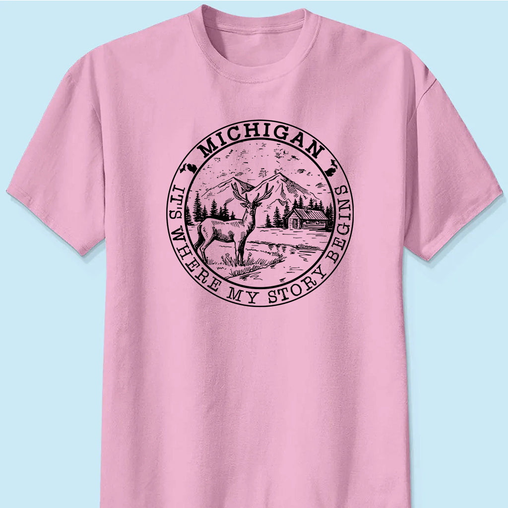 Michigan It's Where My Story Begins Hoodie