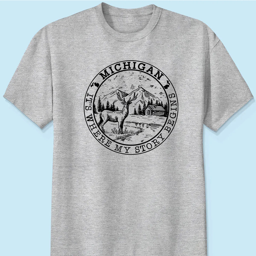 Michigan It's Where My Story Begins Hoodie