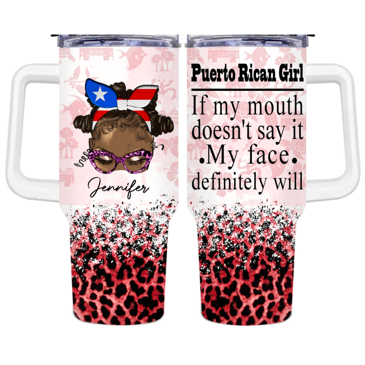 Custom Puerto Rican Girl 40oz Tumbler With Funny Quotes