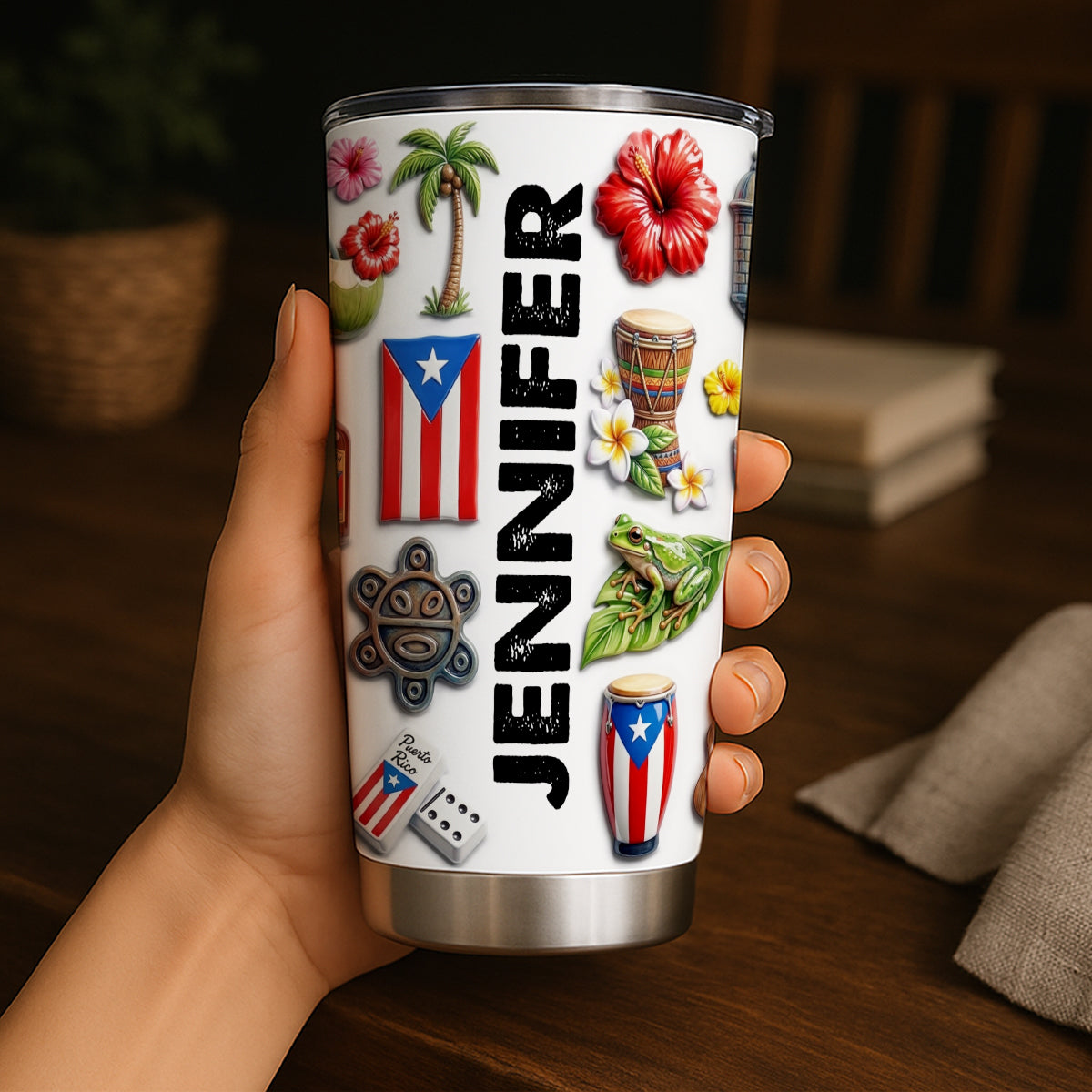 Custom Puerto Rico Tumbler With Puerto Rico Style And Name