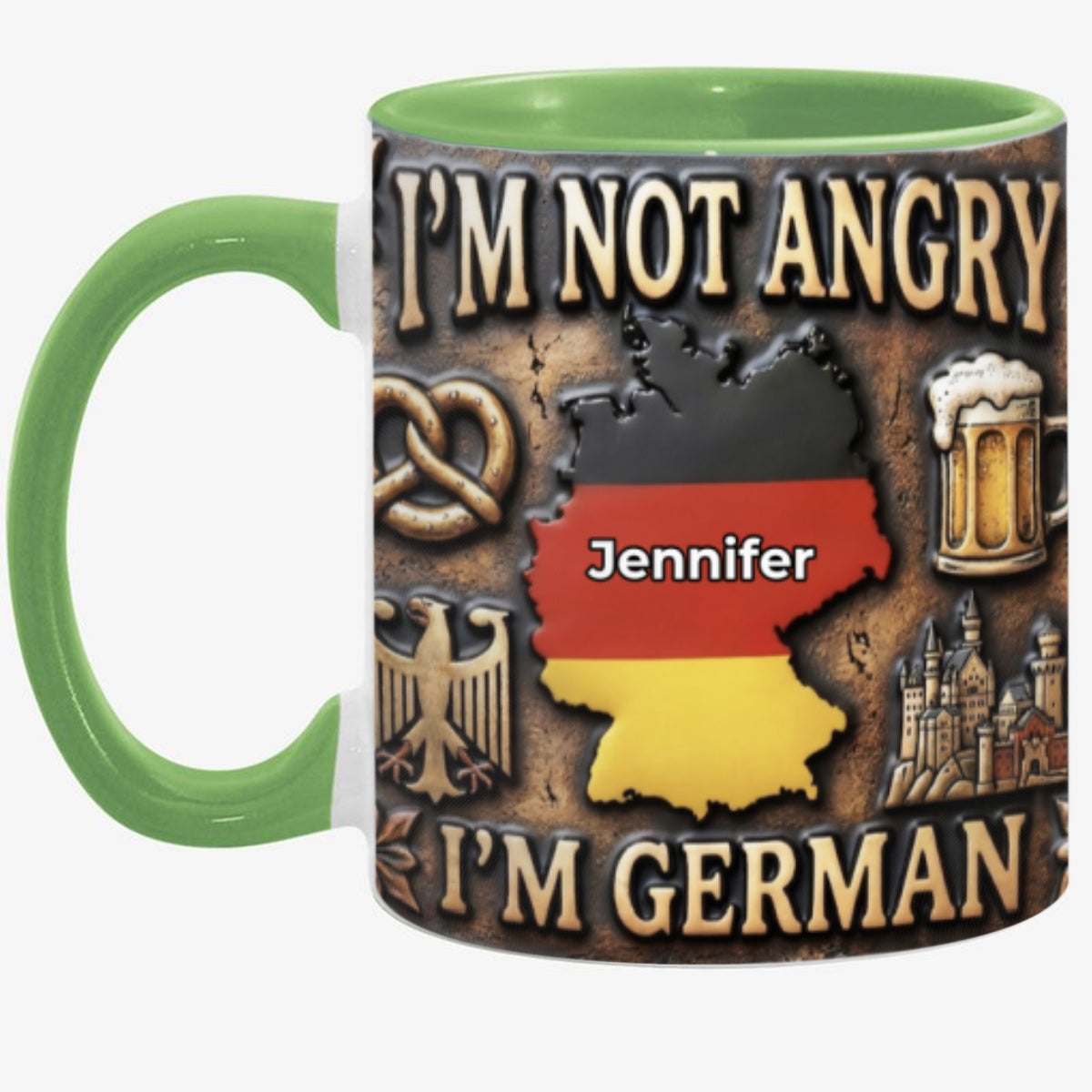 Custom I'm German Accent Mug With Your Name