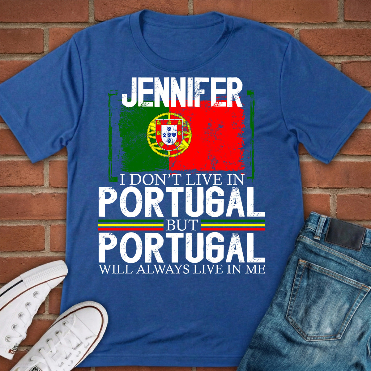 Custom Portugal Will Always Live In Me T-shirt With Your Name