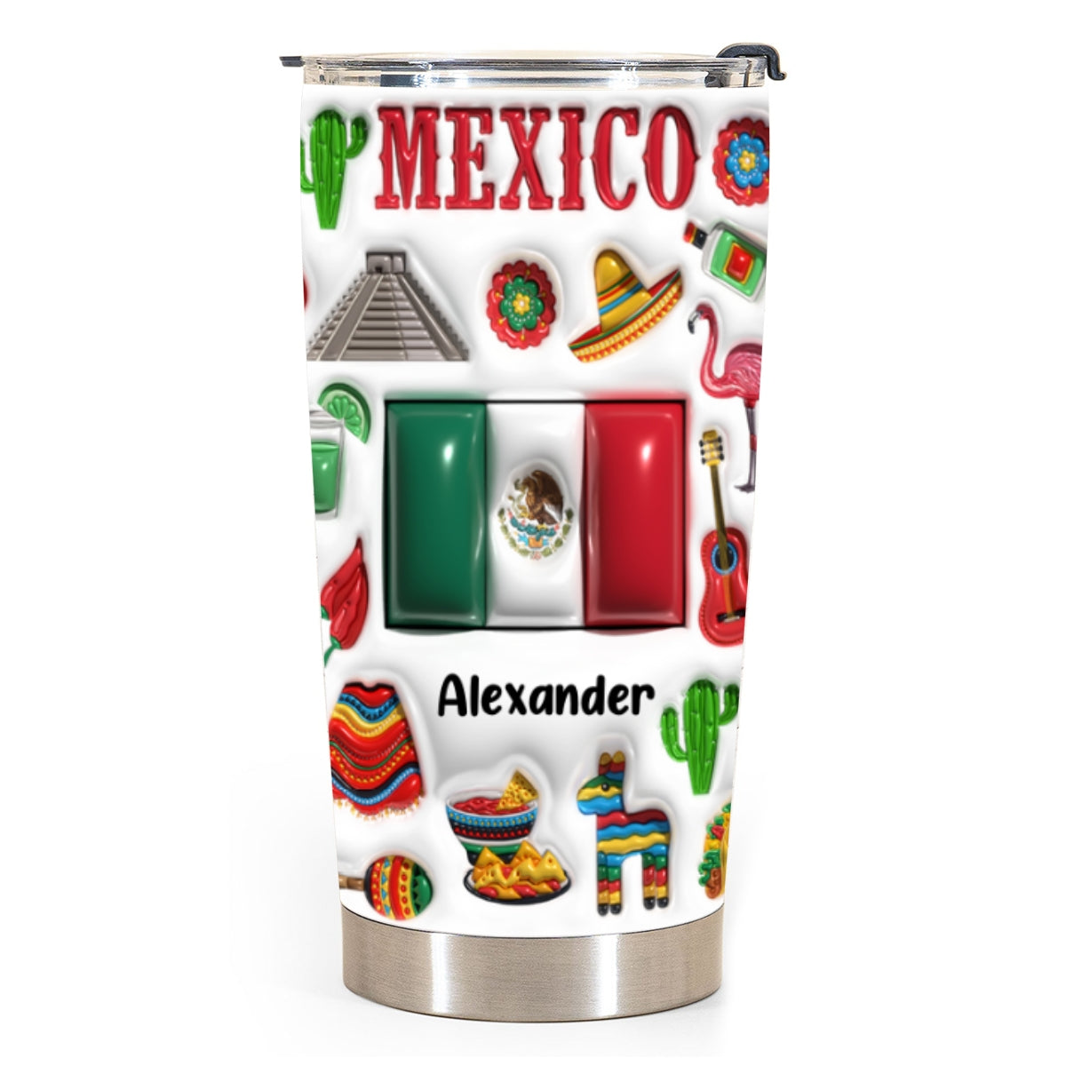 Custom Mexico Tumbler Cup With Your Name