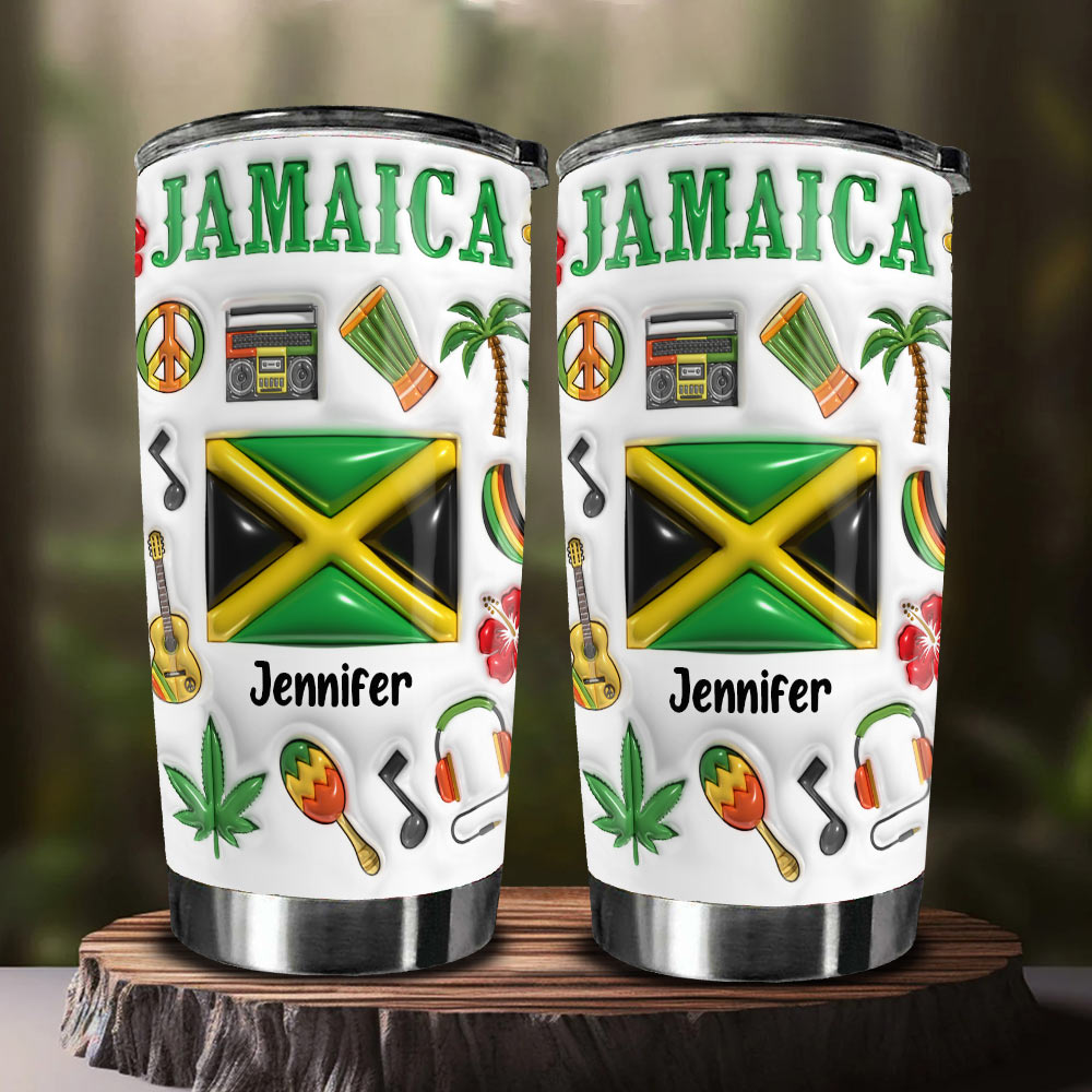Custom Jamaica Tumbler Cup With Your Name