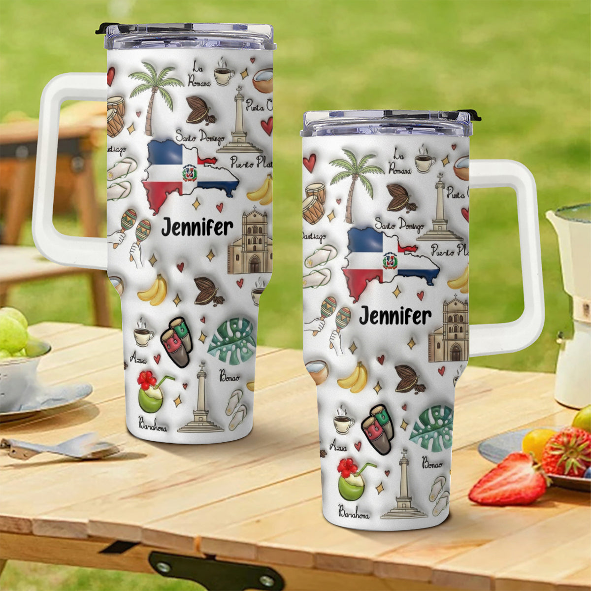 Custom Dominican Republic 40oz Tumbler With Your Name