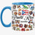 Custom Puerto Rico Accent Mug With Water Symbols, Name