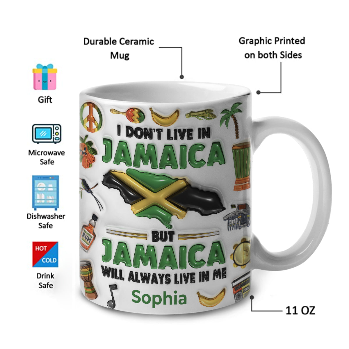 Custom Jamaica Will Always Live In Me, Symbols