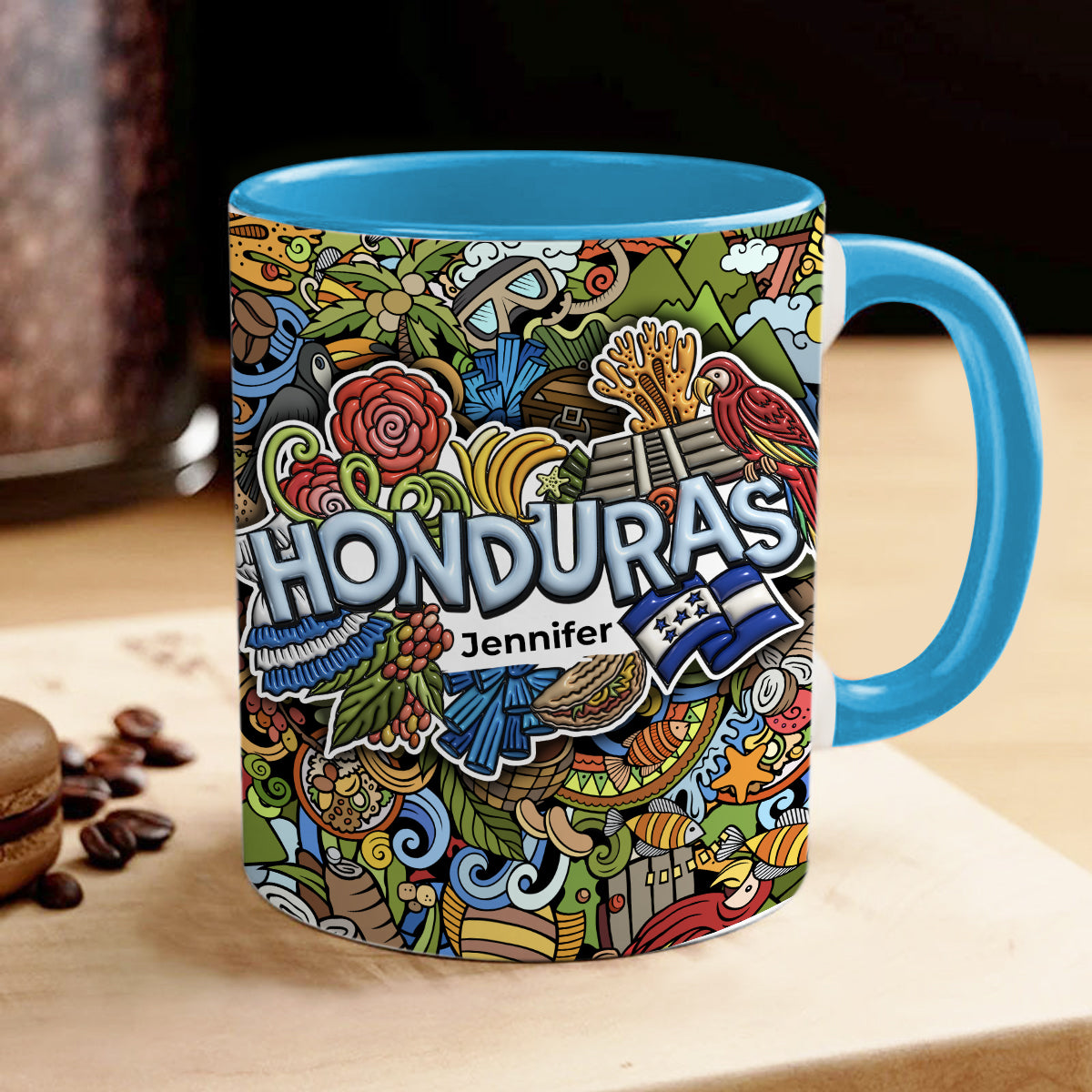 Custom Honduras Accent Mug With Mixed Symbols
