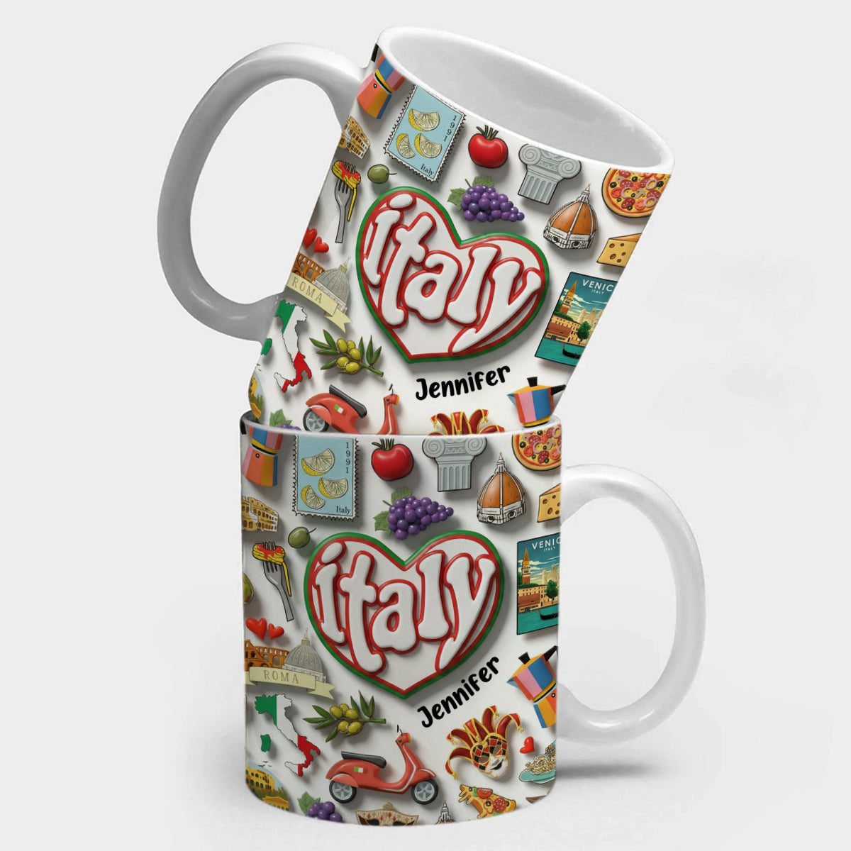 Custom Italy Mug With A Heart